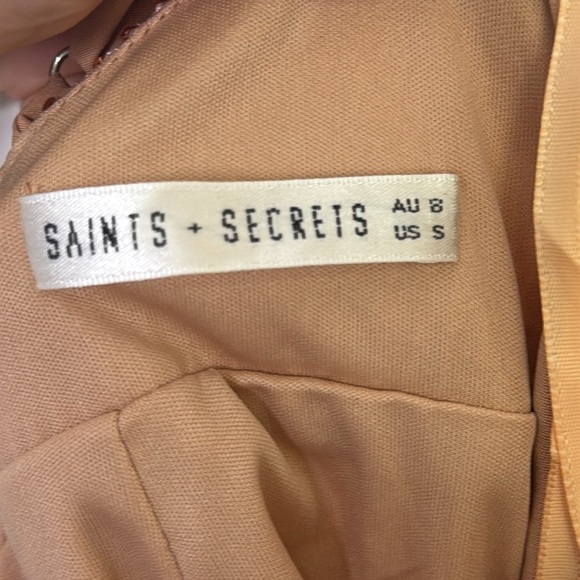 Saints + Secrets Elegant Rose Gold Sequin Dress - Picture 3 of 9